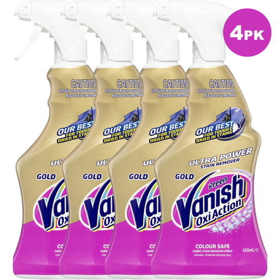 Vanish Preen Gold Pro Trigger Stain Remover, 4 Pack x 450 mL