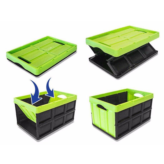 InstaCrate Collapsible Car Storage Container Green 46 Litre - Green