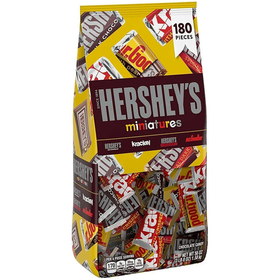 Hershey's Miniatures Assorted Chocolate Candy, Individually Wrapped, 56 oz Bag