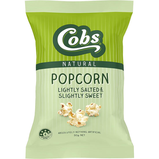 Cobs Lightly Salted Slightly Sweet Popcorn 30g bag x 24 (720g total)