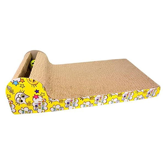 LE YOU PET Cat Scratching Boards of Various Shapes with Free Catnip (Bone Shape - Wise)