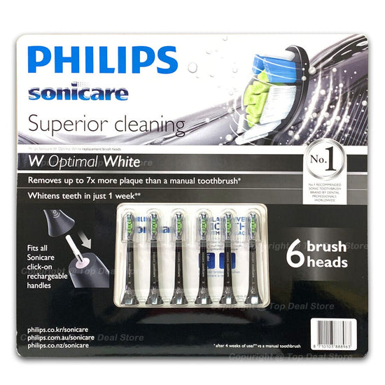 Philips Sonicare W Optimal White Replacement Electric toothbrush heads - 6PCS