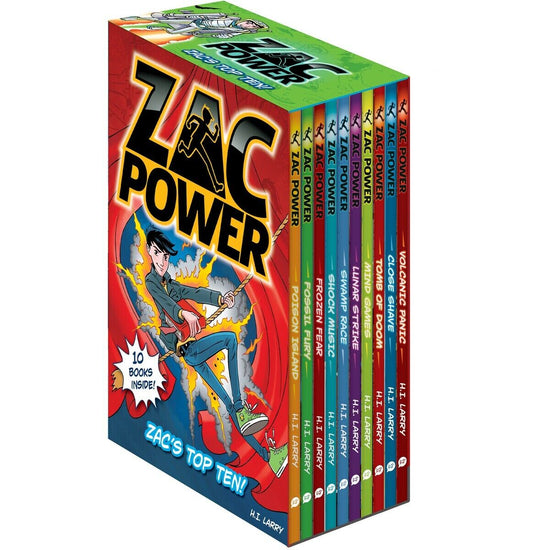 New The ZAC's Top Ten Zac Power 10 Books Collection Box Gift Set