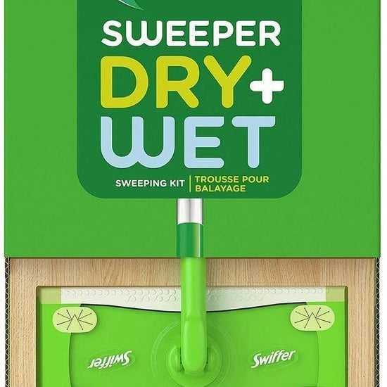 Swiffer Sweeper Dry Wet sweeping Kit (1 Sweeper, 14 Dry Cloths, 6 Wet Cloths)
