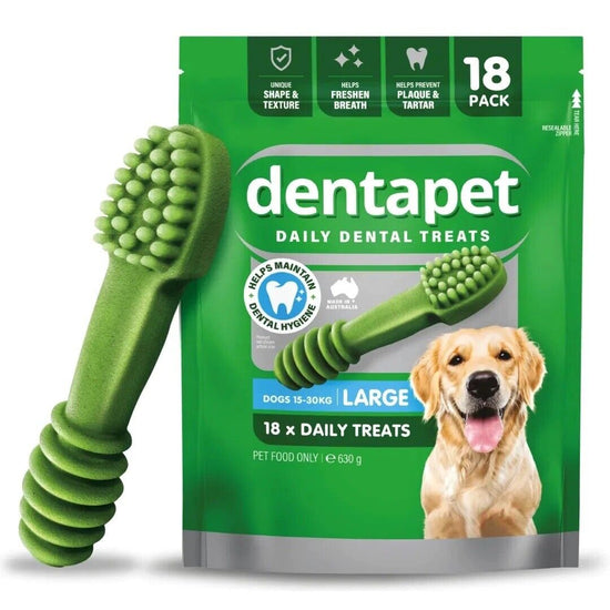 Dentapet Daily Dental Treats for Large Dogs - 18 Pack (630g)