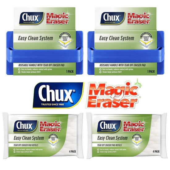 Chux Magic Eraser Kit Easy Sponge Kitchen Cleaner (10 Pads 2+8Refills)