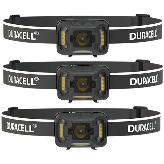 Duracell 550 Lumen Headlamp Broadview with 9 AAA Batteries Waterproof IPX8 - 3 PK
