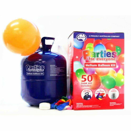Jumbo Helium Balloons Bulk Kit  Gas Tank Bottle Inflator Ribbon Party Balloon - 50 Balloons