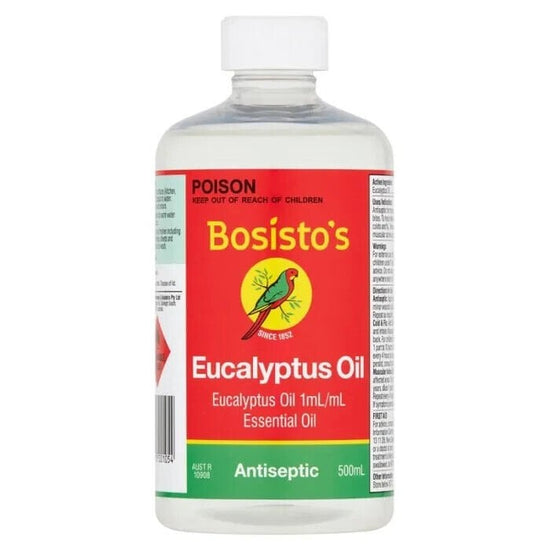 Bosisto's Eucalyptus Oil 500ml Aromatherapy Natural Remedies Eucalyptus Oil