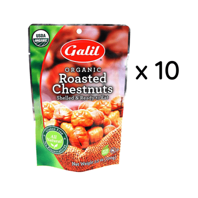 Galil Organic Roasted Chestnuts 10x100g