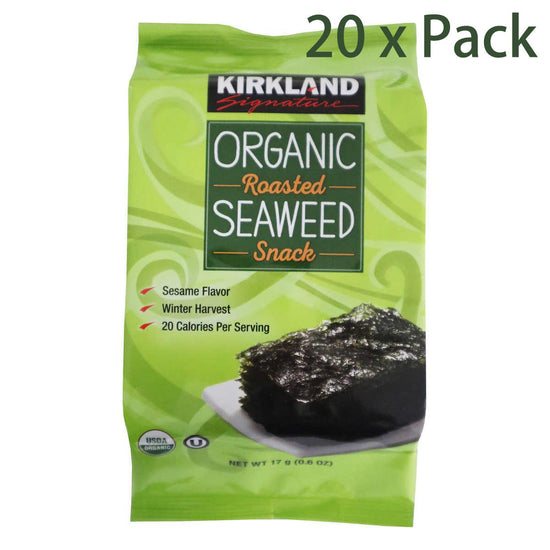 Kirkland Organic Roasted Seaweed 17g x 20-pack