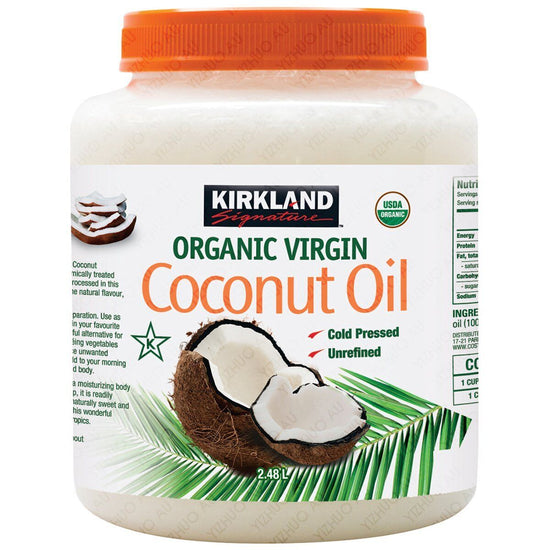 Kirkland Signature Organic Virgin Coconut Oil 2.48L Cold Pressed Unrefined USDA
