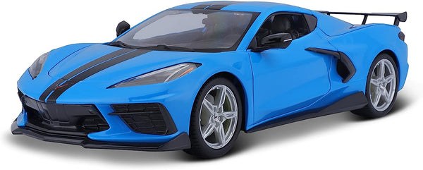 Maisto 1:18 2020 Chevrolet Corvette Stingray Coupe (High Wing) 1/18 Scale - Blue