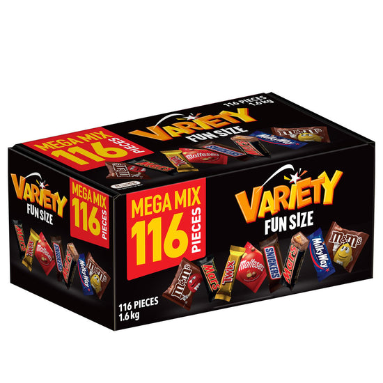 Mars VARIETY MIX Mini Chocolate Bars Sweets Snacks 1.6kg Box | 116 Pieces