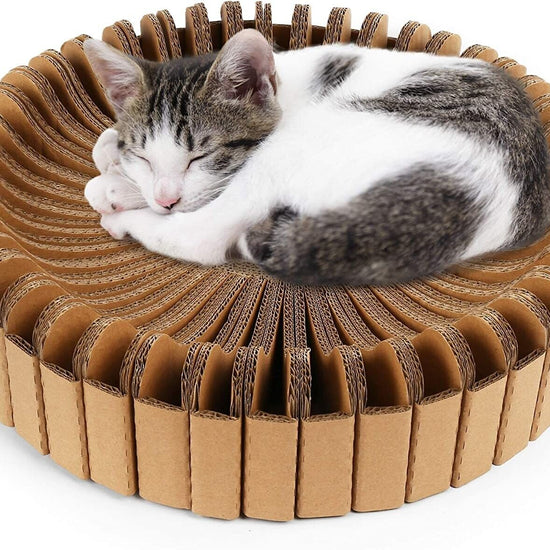 New Cat Stratching Corrugated Cardboard Scratcher Lounge (Lotus Shape)