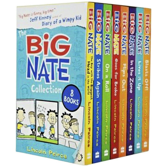 The Big Nate Collection 8 Books Set Slipcase Kids Library By Lincoln Peirce!