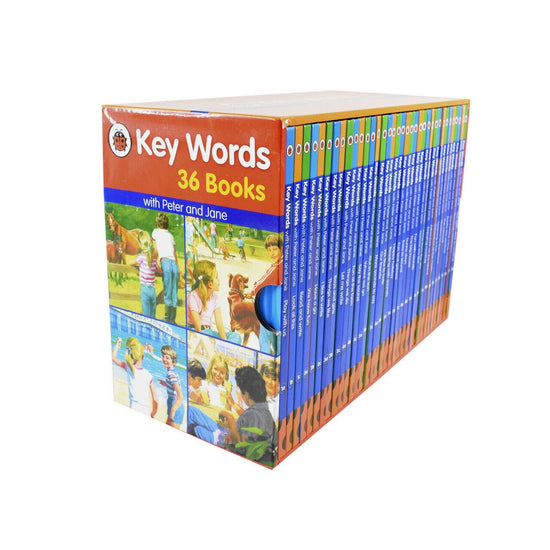 The Ladybird KEY WORDS with Peter and Jane 36 Books Hard Cover Gift Box Set