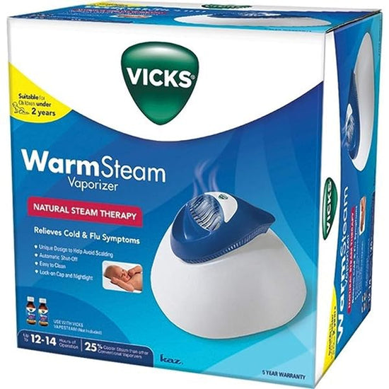 Vicks Warm Steam Vaporizer | Natural Steam Therapy, Relieves Cold & Flu Symptoms, Easy to Clean